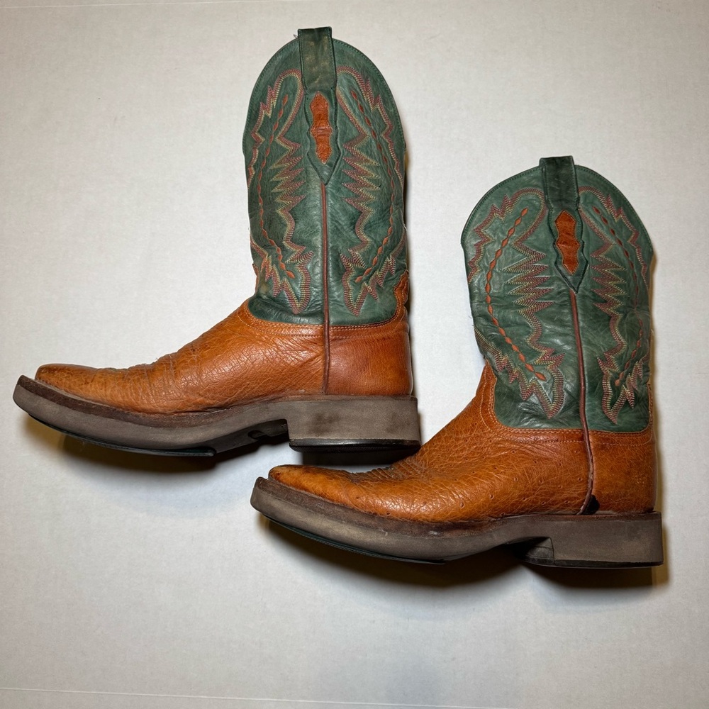 SOLD…Lucchese 2000 Cowboy Western Boots Men’s Size 8.5 D  Style T1048KD Green